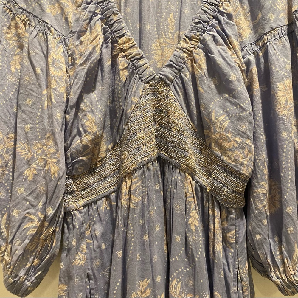 Free People Golden Hour Maxi Flowy Floral Sun Dress in Lavender Combo | Large - Picture 10 of 10
